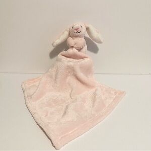 Jesse & Lulu Bunny Lovey Pink Holding Security Blanket Girl Baby Soft Plush Toy